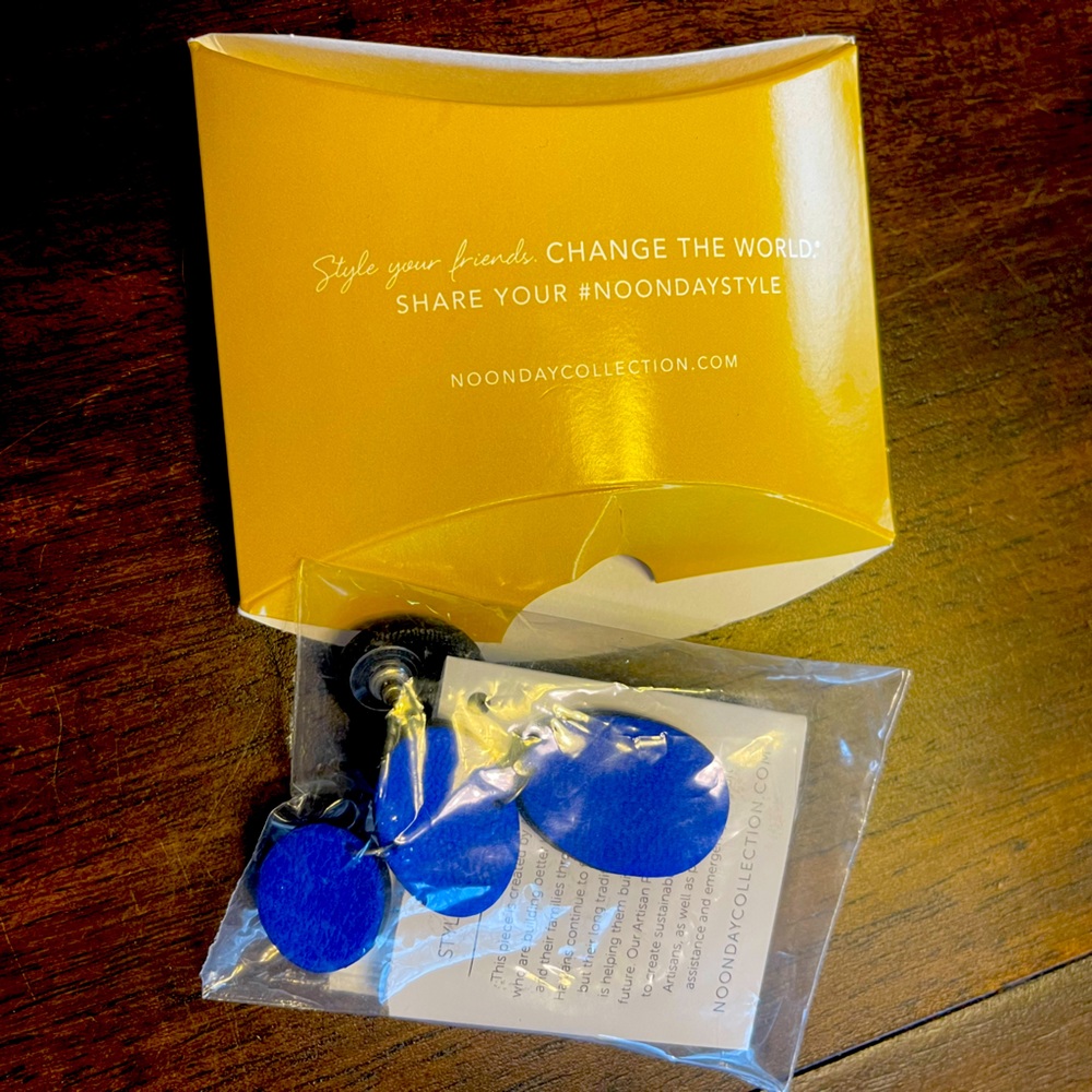 Noonday Lupine earrings- brand new!